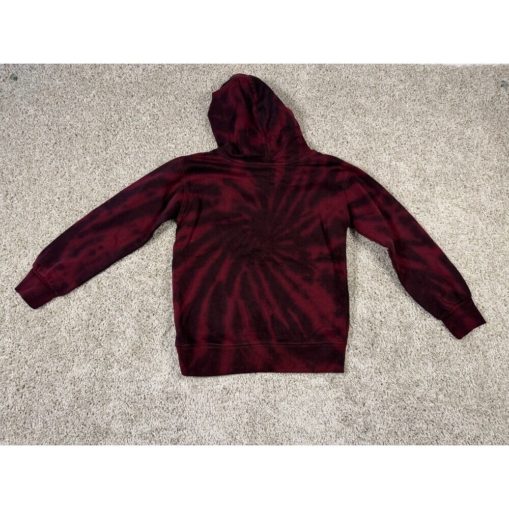 Eighty Eight Brand Kids Size 6 Tie Dye Hoodie Burgundy Smiley Face Pullover NWT - Picture 5 of 7